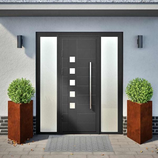 vidaXL Garden Planters 2 pcs Triangular 50x43x75 cm Weathering Steel