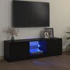 vidaXL TV Cabinet with LED Lights Black 120x30x36 cm