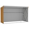 vidaXL Wall-mounted Garden Shed Brown 118x288x178 cm Galvanised Steel