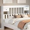 vidaXL Headboard with Storage White 140 cm Solid Wood Pine