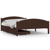 vidaXL Bed Frame without Mattress Dark Brown 160x200 cm Solid Wood