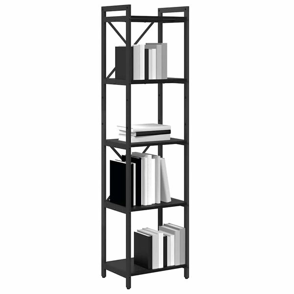 vidaXL Bookshelf Black Oak 40 x 30 x 155 cm Engineered Wood