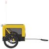 vidaXL Pet Bike Trailer Yellow and Black Oxford Fabric&Iron