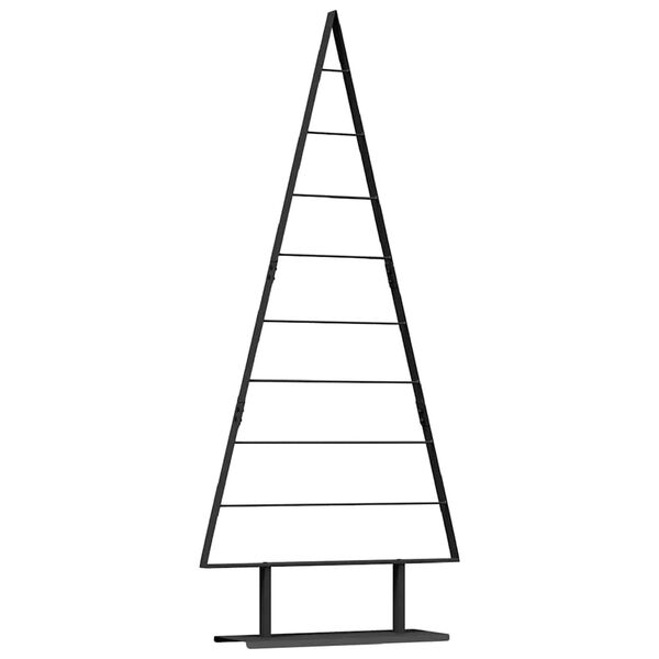 vidaXL Metal Christmas Tree with Stand Black 180 cm Steel