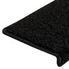 vidaXL Stair Mats 20 pcs 65x21x4 cm Black Rectangular Edge