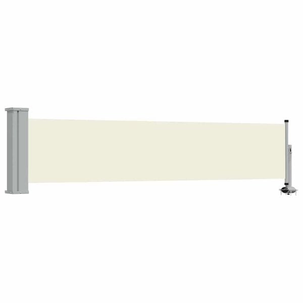 vidaXL Patio Retractable Side Awning 60x300 cm Cream