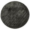 vidaXL Rug ISTAN High Pile Shiny Look Anthracite Ø 100 cm
