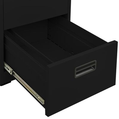 vidaXL Filing Cabinet Black 46x62x102.5 cm Steel