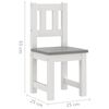 vidaXL 4 Piece Children Table and Chair Set White and Grey MDF