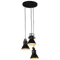 vidaXL Hanging Lamp 25 W Black 30x30x100 cm E27