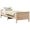 vidaXL Bed Frame with Headboard Brown 80 x 200 cm Engineered Wood