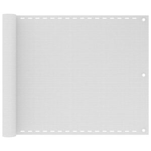 vidaXL Balcony Screen White 75x500 cm HDPE