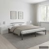 vidaXL Bed Frame without Mattress Grey Metal 200x200 cm
