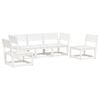 vidaXL 5 Piece Garden Sofa Set White Solid Wood Pine