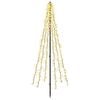 vidaXL LED Christmas Tree 165 cm 540 LEDs Warm White Steel Black