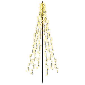 vidaXL LED Christmas Tree EKENAS 165 cm 540 LEDs Warm White Steel