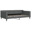 vidaXL Day Bed | Dark Gray | Polyester, Metal, Solid Wood, Plywood | Twin