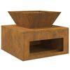 vidaXL Fire Pit Rusty 50 x 50 x 40 cm Weathering steel