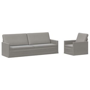 vidaXL Sofa Set 2 pcs Light Grey Velvet