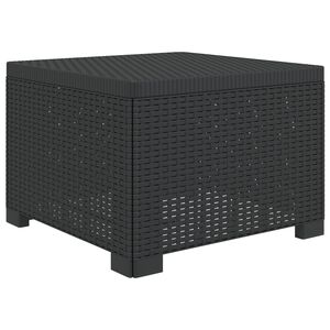 vidaXL 1-Seater Garden Sofa Rattan Look PP Anthracite