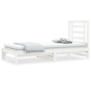 vidaXL Pull-out Day Bed without Mattress White 2x(90x190) cm