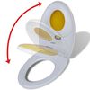 White & Yellow Soft Close Toilet Seat Adults / Children