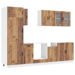 vidaXL 8 Piece Kitchen Cabinet Set Kalmar Old Wood Engineered Wood