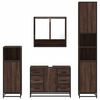 vidaXL 4 Piece Bathroom Furniture Set Brown Oak Engineered Wood