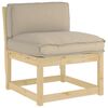 vidaXL Pallet Cushion for Backrest Taupe 80 x 40 x 12 cm Oxford fabric