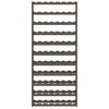 vidaXL Wine Rack for 77 Bottles Grey Solid Wood Pine
