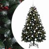 vidaXL Artificial Christmas Tree Green with Bauble 150 cm 150 LEDs