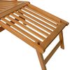 vidaXL Outdoor Deck Chairs with Footrests and Table Solid Wood Acacia
