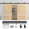 vidaXL Sliding Door 2 pcs 90 x 210 cm Solid Pine Wood