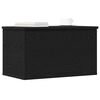 vidaXL Storage Box Black Oak 60 x 35 x 35 cm Engineered Wood