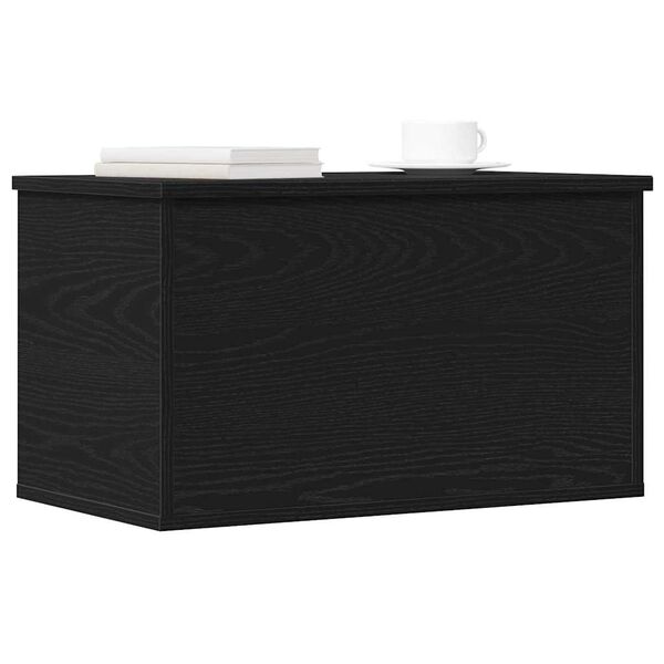 vidaXL Storage Box Black Oak 60 x 35 x 35 cm Engineered Wood