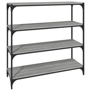 vidaXL Book Cabinet Grey Sonoma 100x33x100cm Engineered Wood and Steel