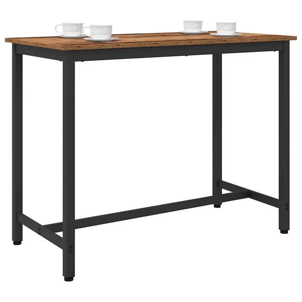 vidaXL Table Old Wood 100 x 50 x 76.5 cm Engineered Wood and Steel