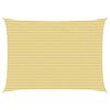 vidaXL Sunshade Sail Yellow and White 5 x 6 m HDPE