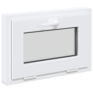 vidaXL Basement Window RISOR 60 x 40 cm PVC and Glass White
