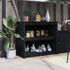 vidaXL Outdoor Kitchen Cabinet Black 106x55x92 cm Solid Wood Pine