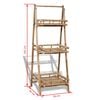 vidaXL 3-Tier Folding Bamboo Plant Rack