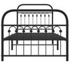 vidaXL Metal Bed Frame without Mattress with Footboard Black 90x190cm