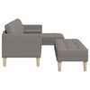 vidaXL Sofa Set with Cushion 2 pcs Taupe Polyester