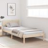 vidaXL Bed Frame with Headboard Natural 90 x 200 cm Solid Pine Wood