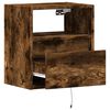 vidaXL TV Wall Cabinet with LED Lights Smoked Oak 41x31x45 cm
