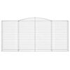 vidaXL Arched Gabion Baskets 2 pcs 400x50x180/200 cm Galvanised Iron