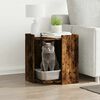 vidaXL Cat Litter Box Enclosure Smoked Oak 42x42x51 cm Engineered Wood
