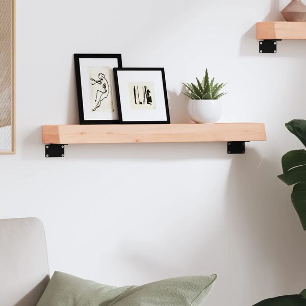 vidaXL Wall Shelf 60x10x6 cm Untreated Solid Wood Oak