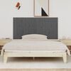 vidaXL Wall Headboard Grey 185x3x90 cm Solid Wood Pine