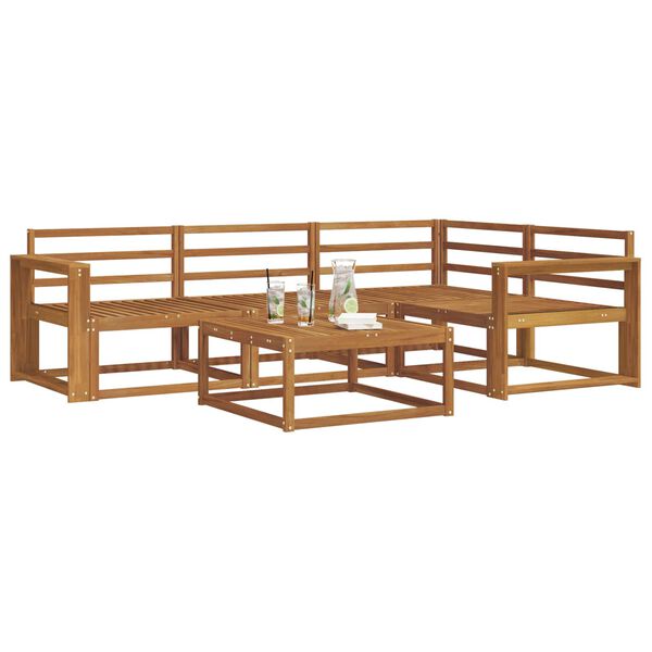 vidaXL Outdoor Sofa Set 5 pcs Natural Solid Acacia Wood